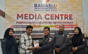 Panwaslih Kabupaten Bener Meriah terima kunjungan Mahsiswa Unimal Lhoksemawe